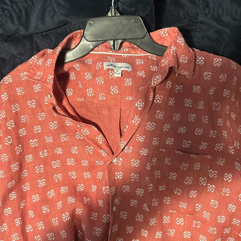 Peter Millar short sleeve shirt size M.
